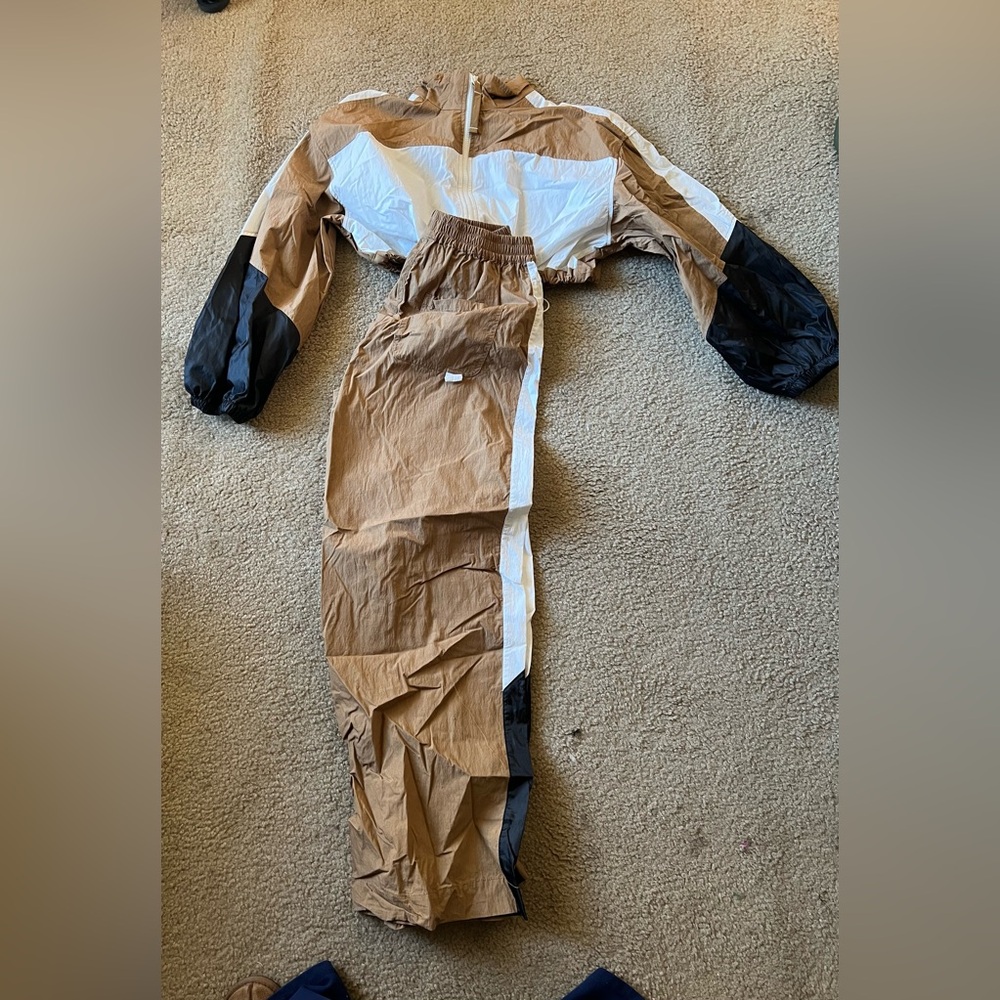 Two piece light nylon sweatsuit